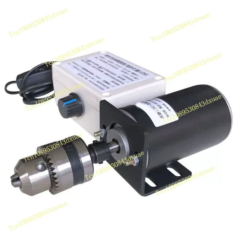 220V80W High Speed Micro Permanent Magnet DC Carbon Brush Ball Bearing Without Pole Speed Control Table Drilling Table Grinding