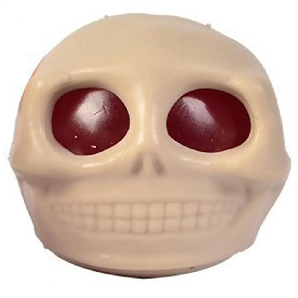 Zabawka do ściskania czaszki czaszka z horroru lalka ściskająca piłkę zabawna Halloween zabawka antystresowa worek na cukierki wypełniacz na imprezy do ściskania