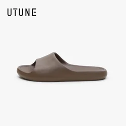 Utune Retro Slippers Voor Man En Vrouw Stille Eenvoudige Mode Indoor Anti-Slip Zacht Lichtgewicht Dames Sandalen Zomer 2024