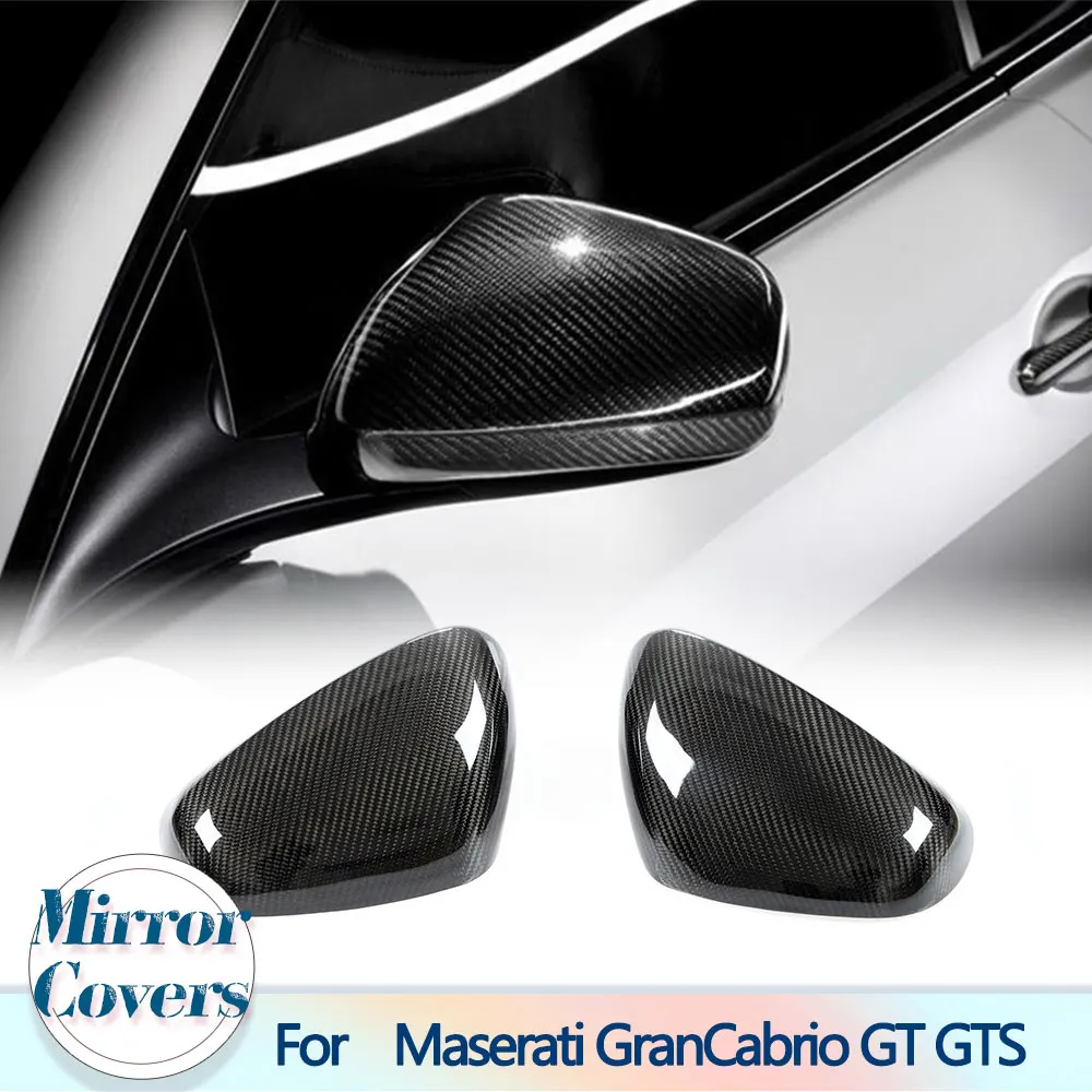 Car Rearview Mirror Covers Caps for Maserati GT GTS GC 2008-2016 Dry Carbon Side Mirror Caps Covers Shell Add On Style