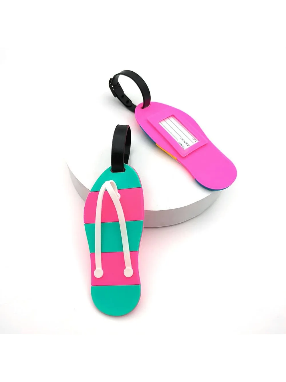 1PCS PVC Luggage Tags Travel Accessories Silicone Suitcase Tags Fashion Style Silicon Portable Travel Label ID Address Holder