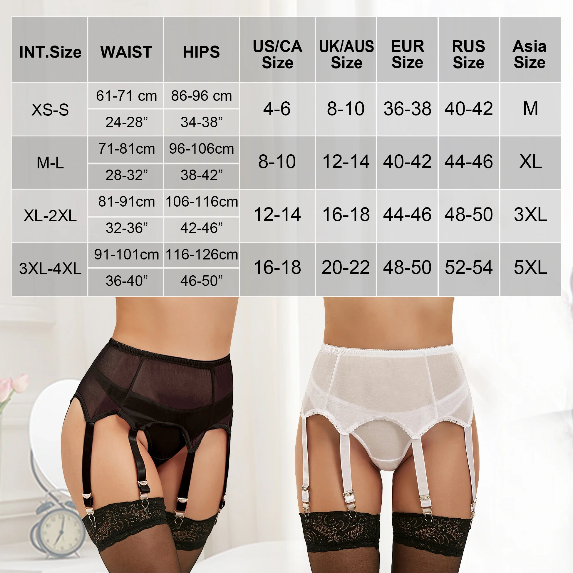 Comeonlover Red Garter Belt Christmas Suspender Belts Sexy Women High Waist Lingerie Thigh Plus Size 5XL Garter Stocking Belts