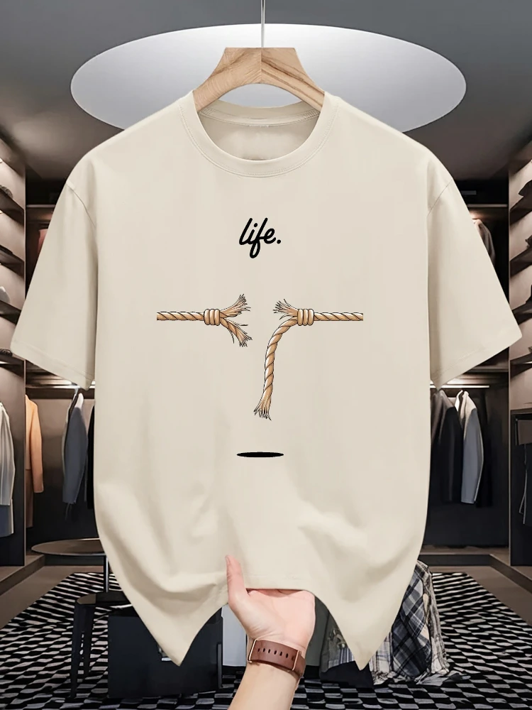 Mustard Yellow Graphic with Rope Knot & 