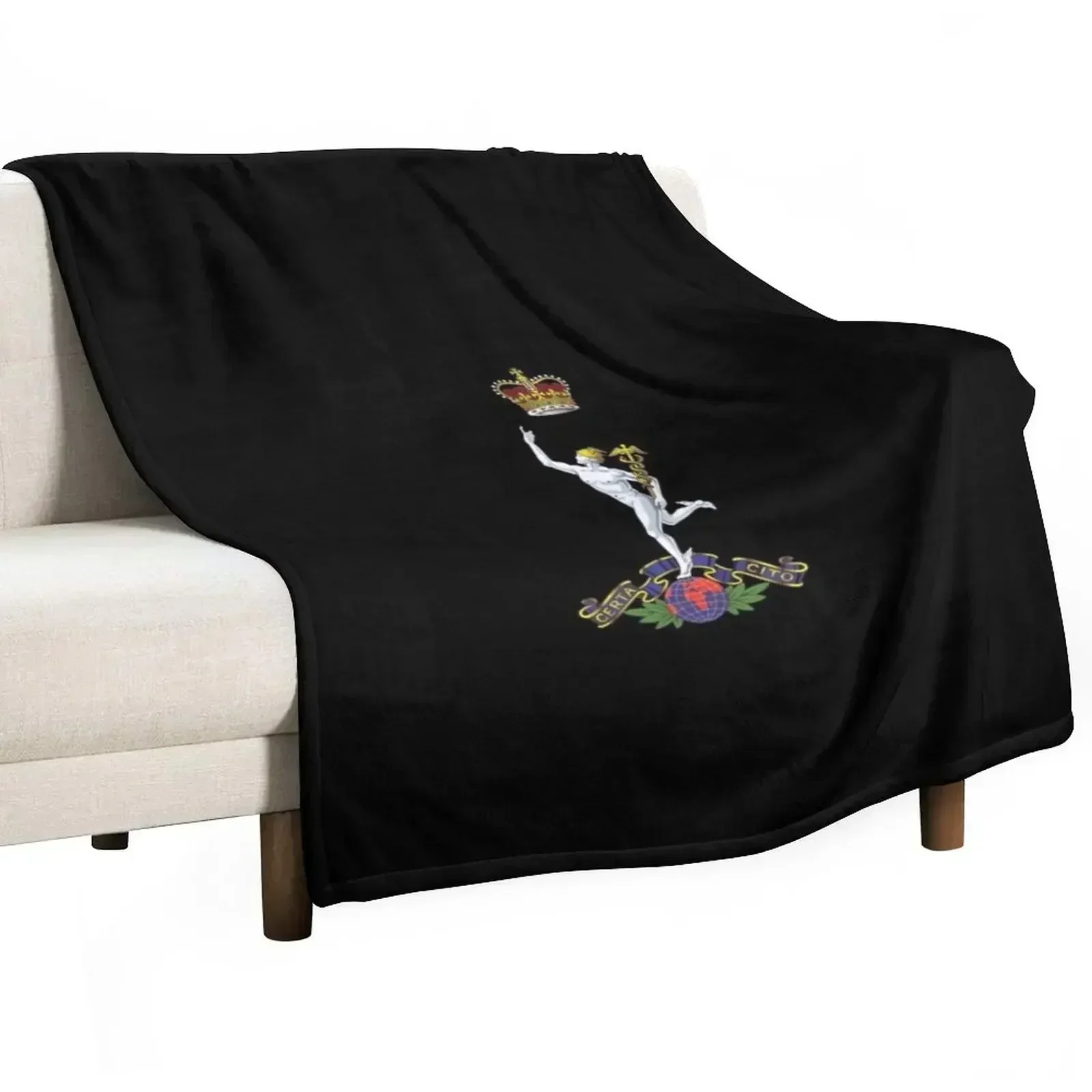 Royal Signals Cap Badge Throw Blanket Plaid Decorative Sofas Designers Camping Blankets Sofas Of Decoration warm winter Blankets