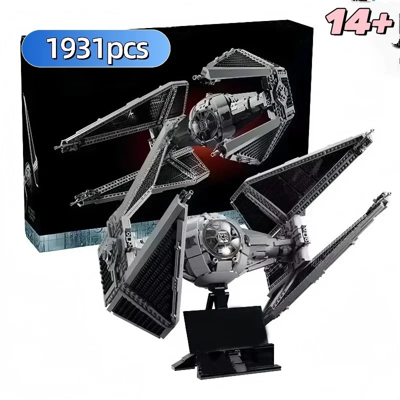 

2025 New TIE Interceptor Starfighter 1931PCS Model 75382 Building Collectible TIE Pilot Mini figure Creative Display Gifts Decor