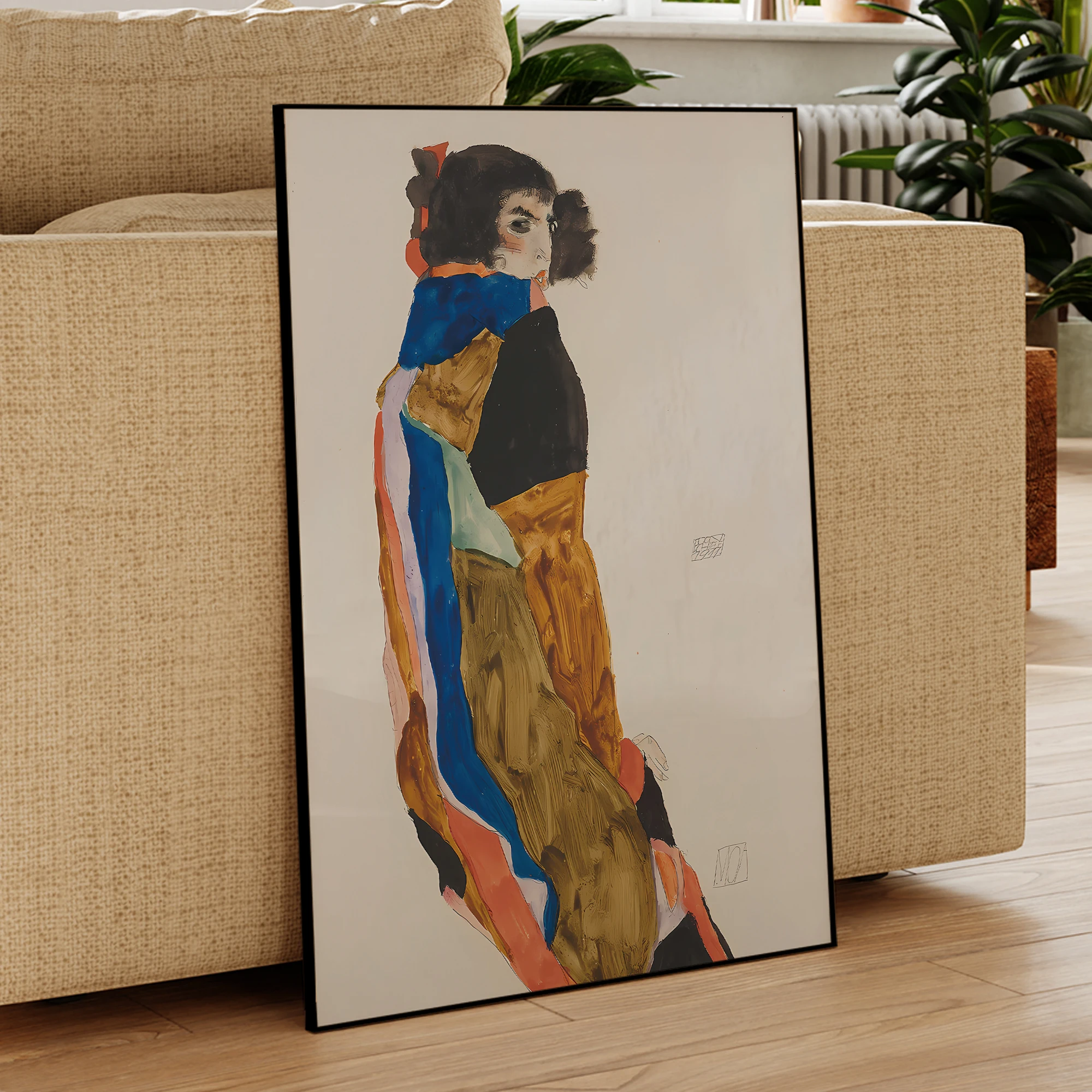 โมเดิร์นบทคัดย่อ Egon Schiele Moa Vintage โปสเตอร์ Wall Art พิมพ์ภาพวาดผ้าใบภาพโปสเตอร์สําหรับห้องนั่งเล่นตกแต่งบ้าน