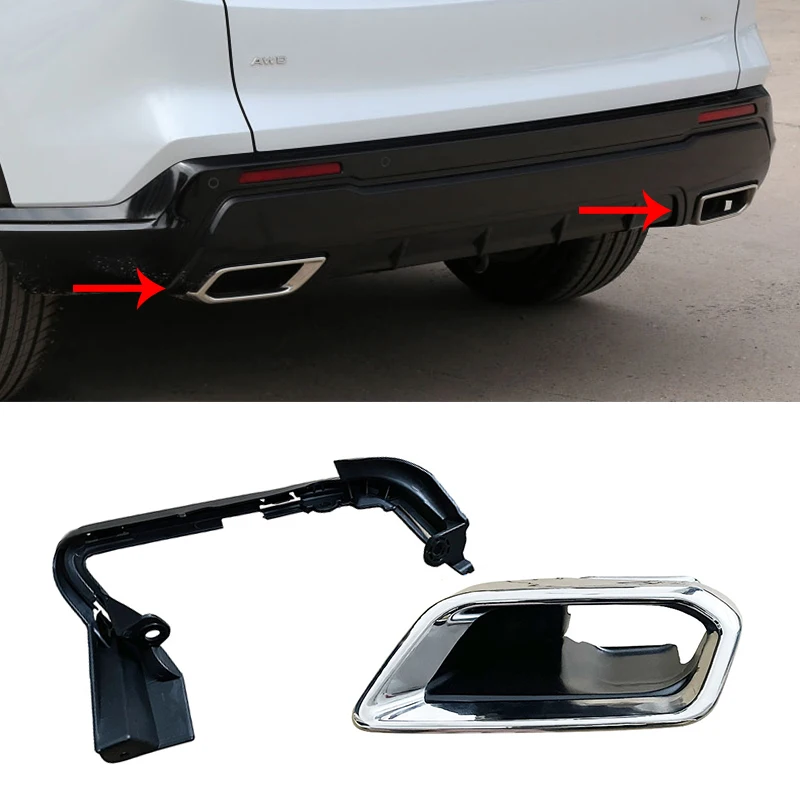 Car Rear Exhaust Muffler Tail Throat Pipe Cover Trim Replacement For HONDA CRV CR-V 2023 2024