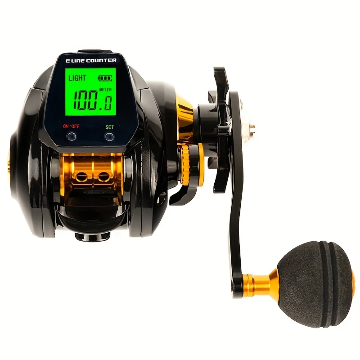 Advanced HD Display Fishing Reel for Sea Fishing Boats, 7.2:1 Gear Ratio, Precision Brake System