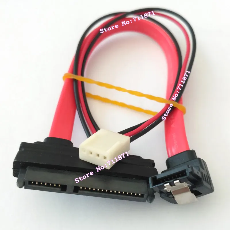 4P 4Pin Power 7P SATA DATA to 7+15 22Pin HDD SSD SATA Power Data Cable Line Mini PC M-ATX SATA Data Power Line cable 4 Pin SATA