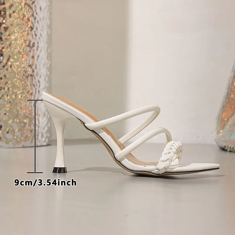 

lady Fashion Pointed Toe Pumps Super High Heels Shoes For Women New In Female Slip On Footwear Elegant Ladies Heels Slides Shoes