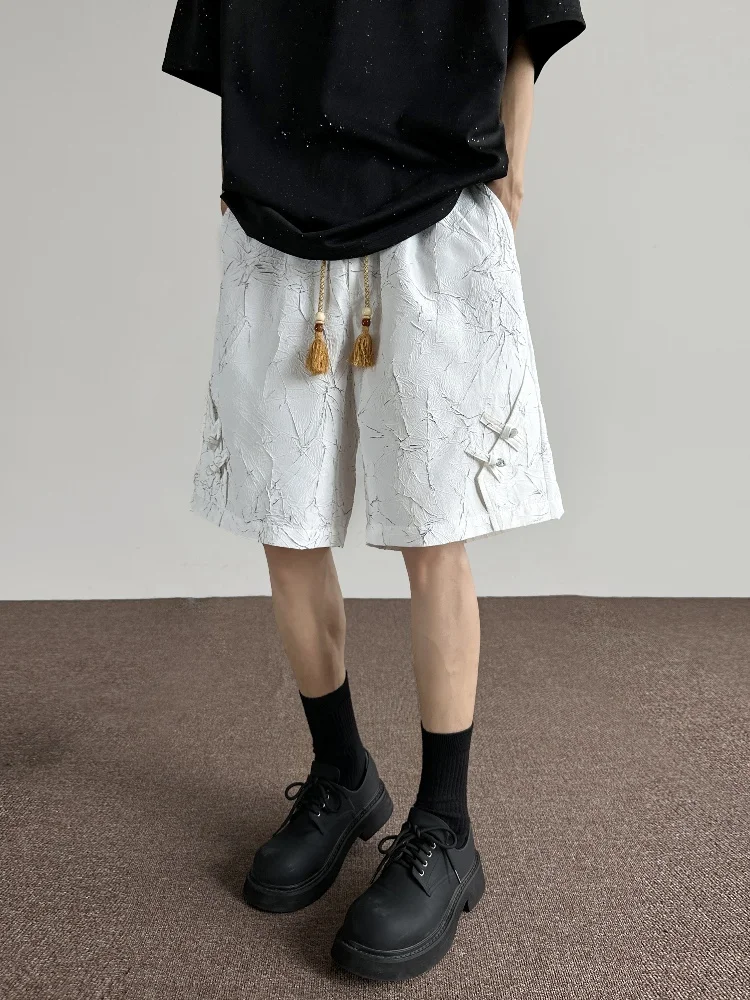 

New Chinese Sle Men's Summer Thin Loose Five-Point Casual orts Breathable Straight Leg Pants Comfortable Lightweight or...