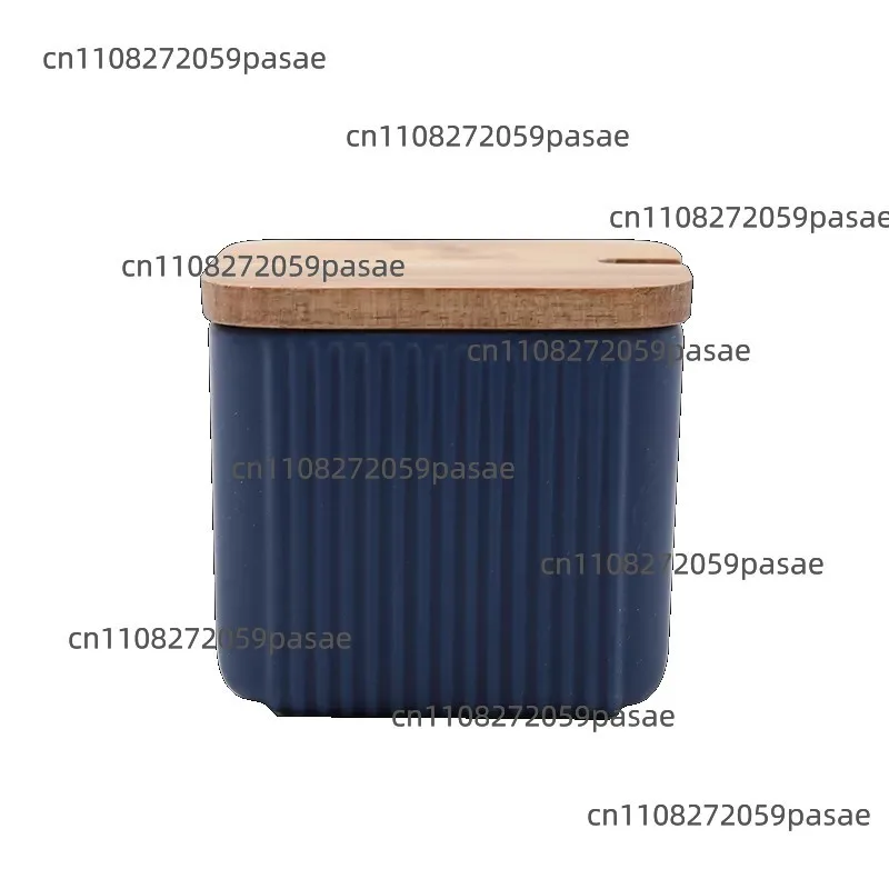 Nordic Style Kitchen Canister Set White Ceramic Spice Jar for Kitchen Ceramic Spice Jars with Bamboo Lids Ceram Jar