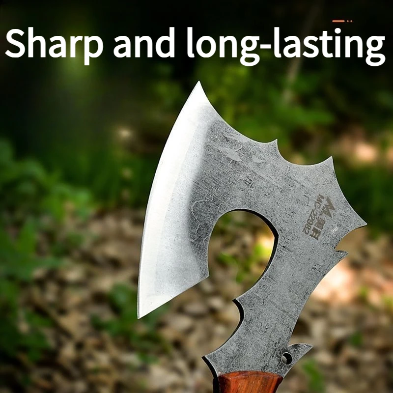 New Outdoor Self Defense Integrated Wooden Handle Tactical Axe Multi Functional Forging EDC Fire Axe
