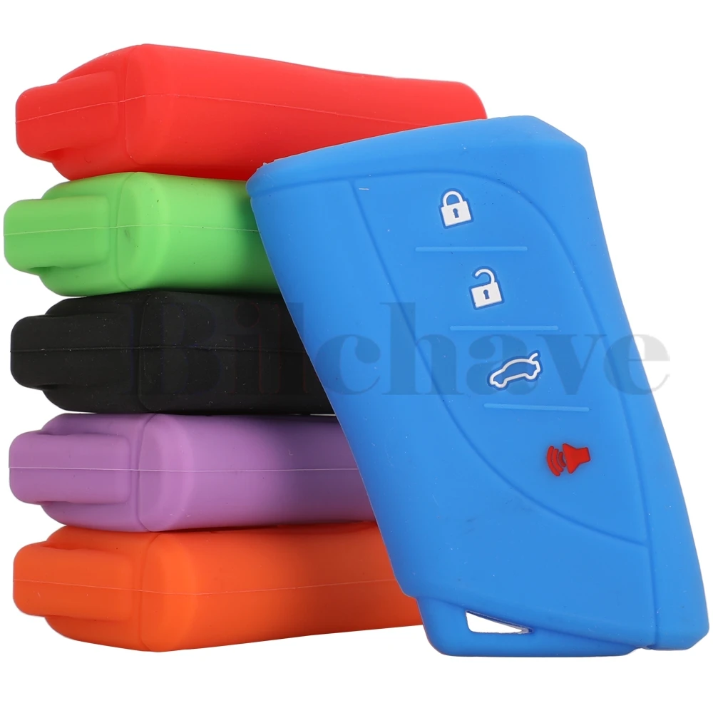 jingyuqin New 4 Buttons Remote Car Key Fob Case Silicone Cover Holder Protect Fit For For Lexus ES300H ES350 LS500