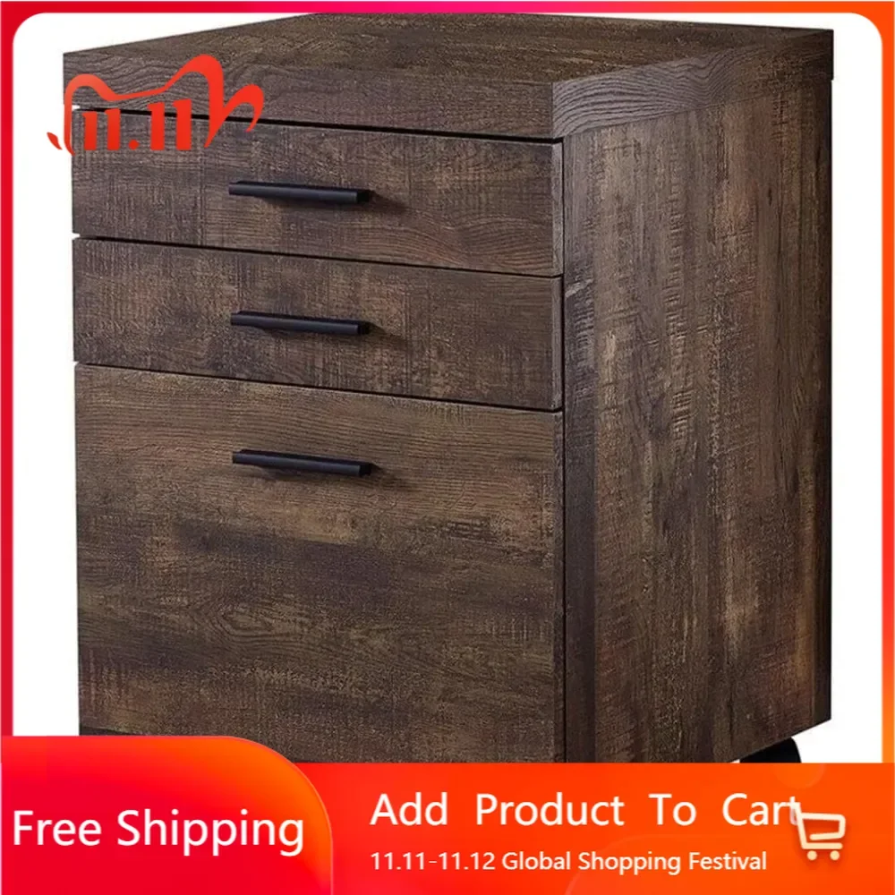 

i 7400 file cabinet, rolling mobile, storage drawers, printer stand, office, work, laminate, brown, contemporary, modern