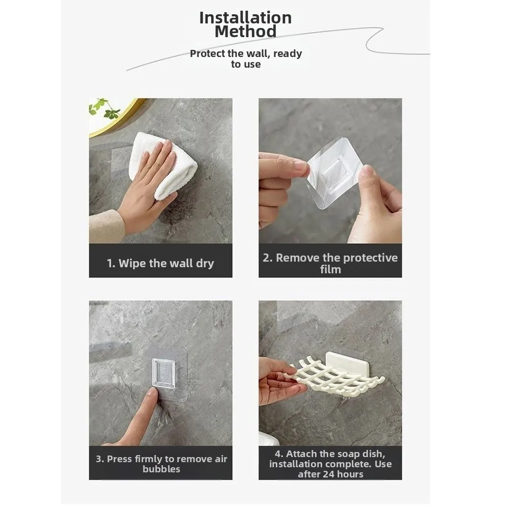 

Настенная дренажная полка-мыльница без сверления, водонепроницаемый держатель для мыла премиум-класса