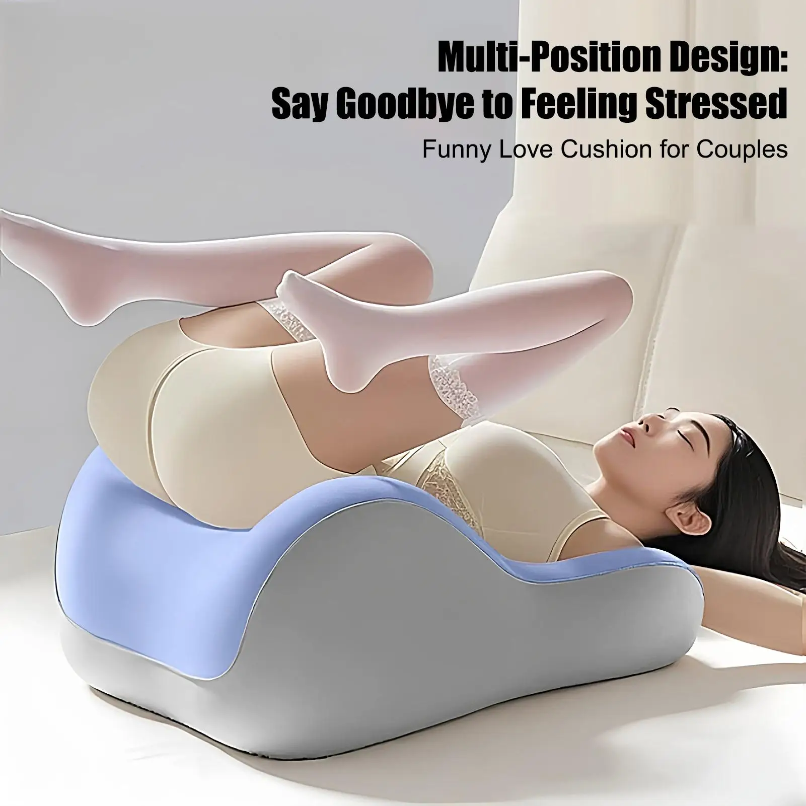 

Couples Pillow Ergonomic Memory Foam Wedge Pillow Leg Rest Cushion For Yoga Sleeping Work Sofa Couch Study Sitting Chair Desk