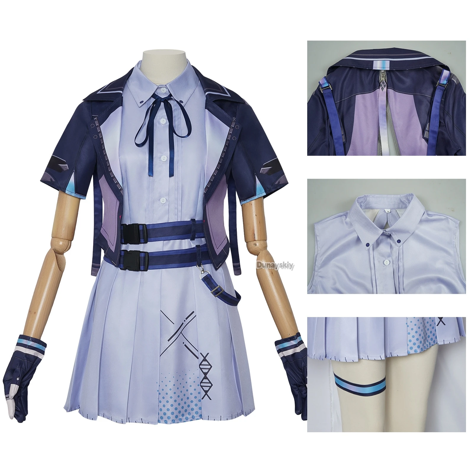 Jogo nunca mais para sempre nte zero protagonistas cosplay traje feminino vestido para festa de halloween carnaval uniforme peruca anime