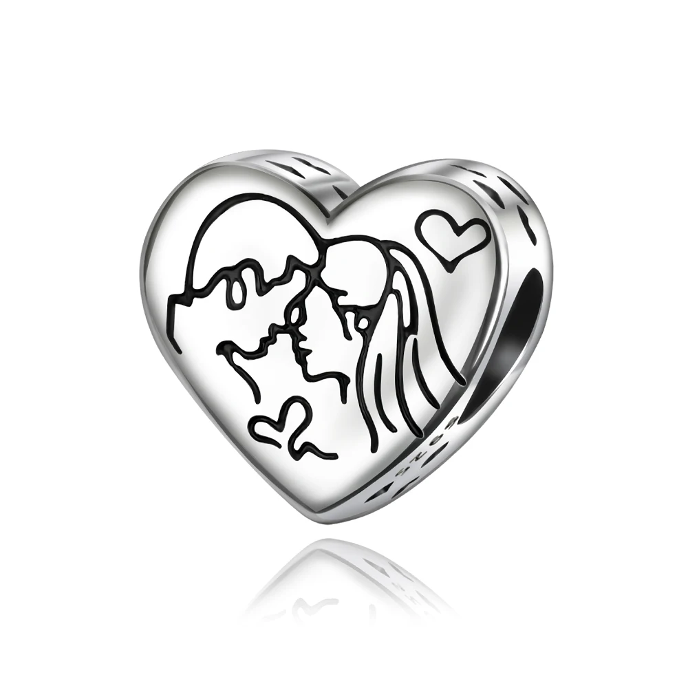

Ahthen 925 Sterling Silver Hot Sale Beads Love one another Charm fit Snake Chain Bracelets Necklaces for Women Jewelry Making