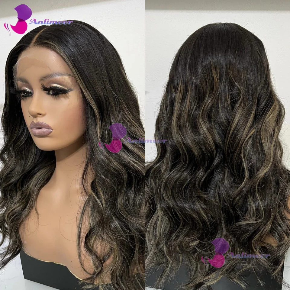 

Transparent 5x5 HD Lace/Silk Top Human Hair Wigs for Black Women High Contrast Honey Brown Wavy Full Lace Wigs Natural Remy Hair