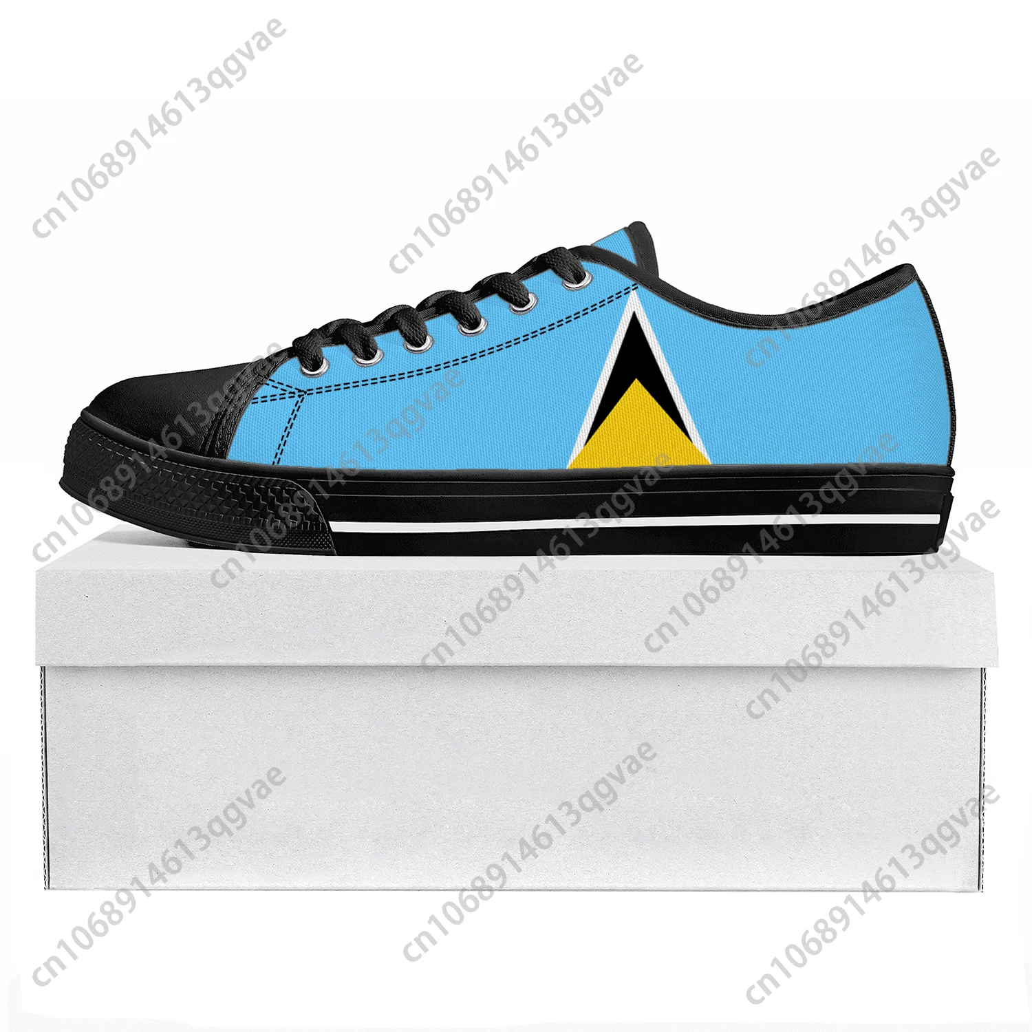 

Saint Lucia Flag Low Top High Quality Sneakers Mens Womens Teenager Canvas Sneaker Prode Casual Couple Shoes Custom Shoe