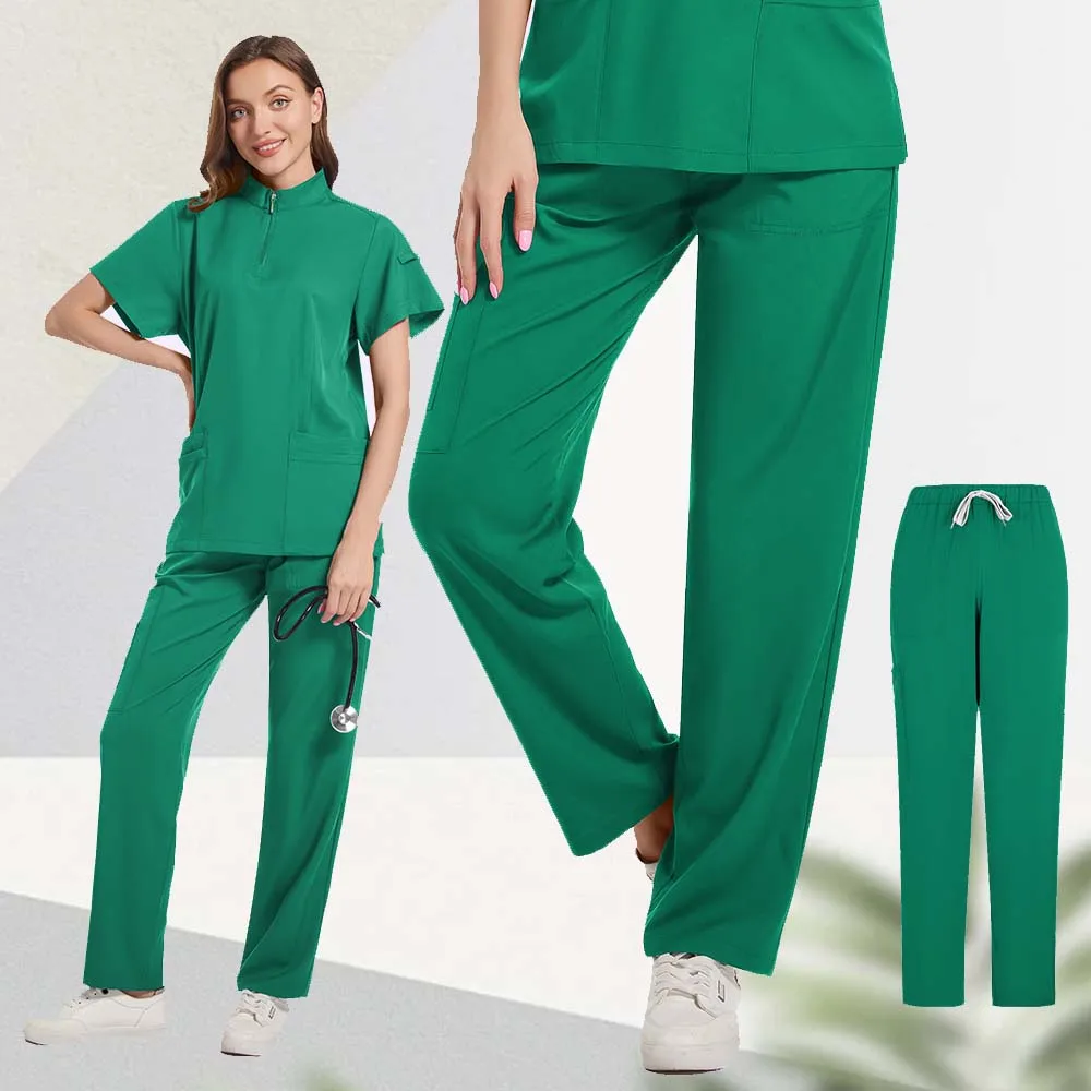 최신 여성 스크럽 세트, 간호 의사 간호사 유니폼, 남성 스크럽 세트, 의료 의류, 미용실 작업복