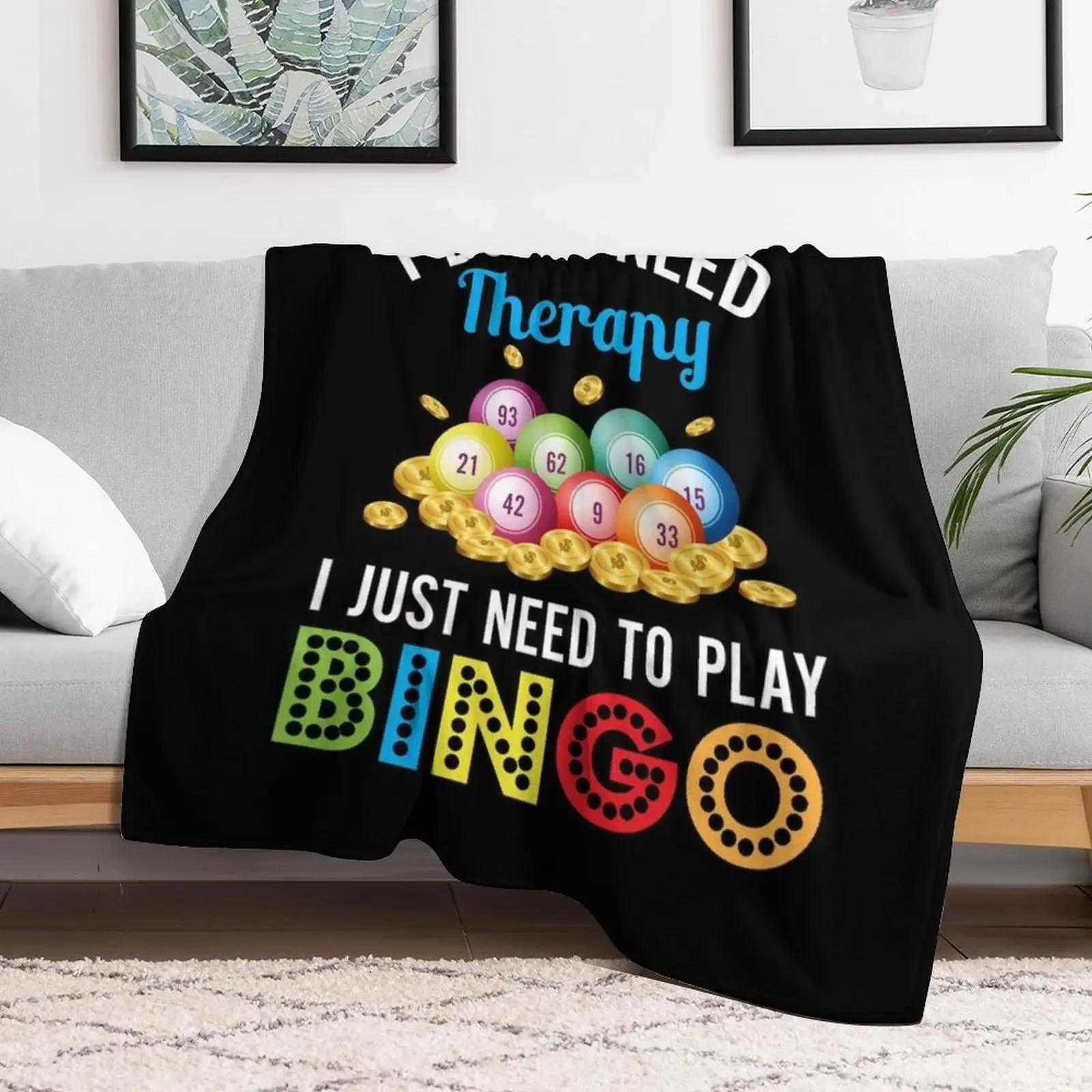 I Just Need To Play Bingo Throw Blanket Warm Cozy Throw Blanket for Living Room Couch