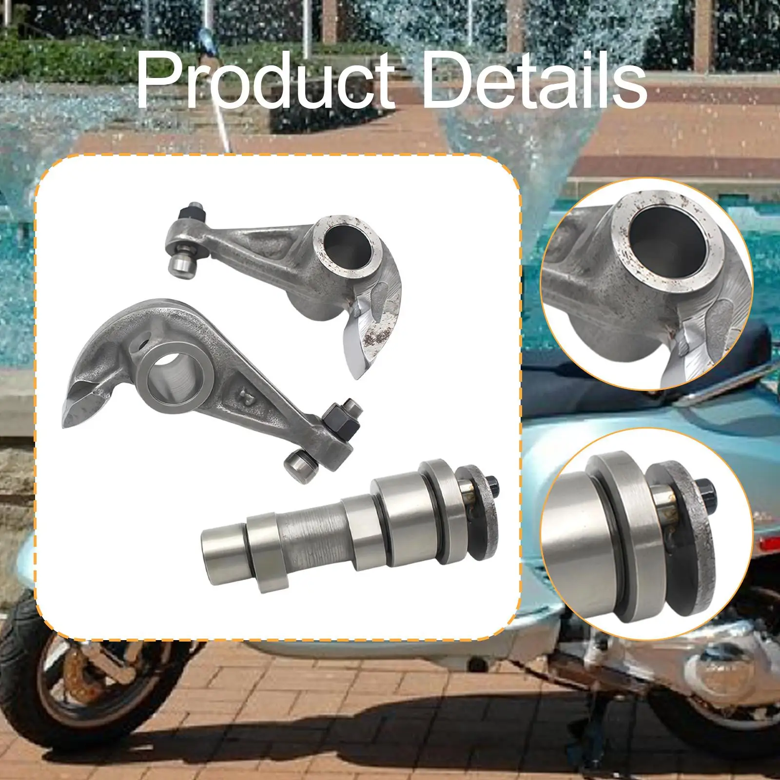 قسط الصلب دراجة نارية عمود الحدبات كام رمح وذراع الروك مجموعة موثوقية عالية لفيسبا LX 125 150 2005 2006 #5