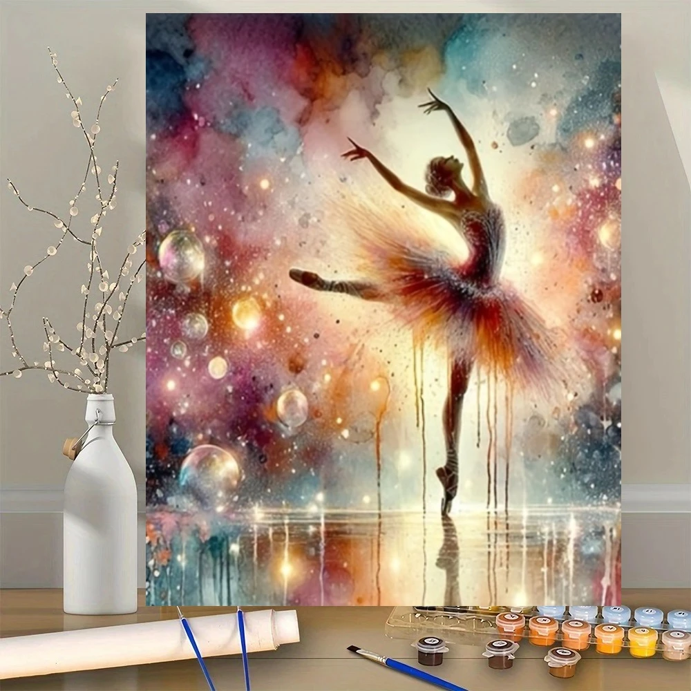 Traum-Ballerina Malen nach Zahlen für Erwachsene DIY-Sets Handgemaltes Ölbild auf Leinwand Malen nach Zahlen