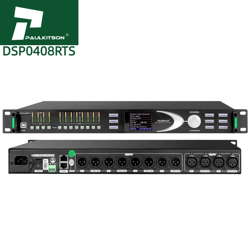 

Paulkitson DSP0408RTS Professional Metal Digital Audio Processor 4 In 8 Out 96kHz FIR AUTO AES