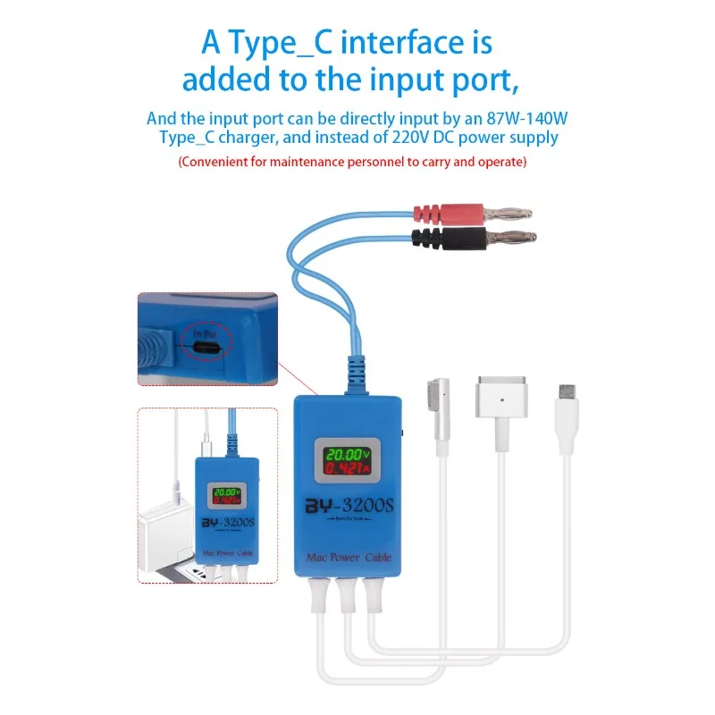 BY-3200S Power Boot Control Line for Macbook All Type-C Phone Pad Fast Charger Supporting Single Board System