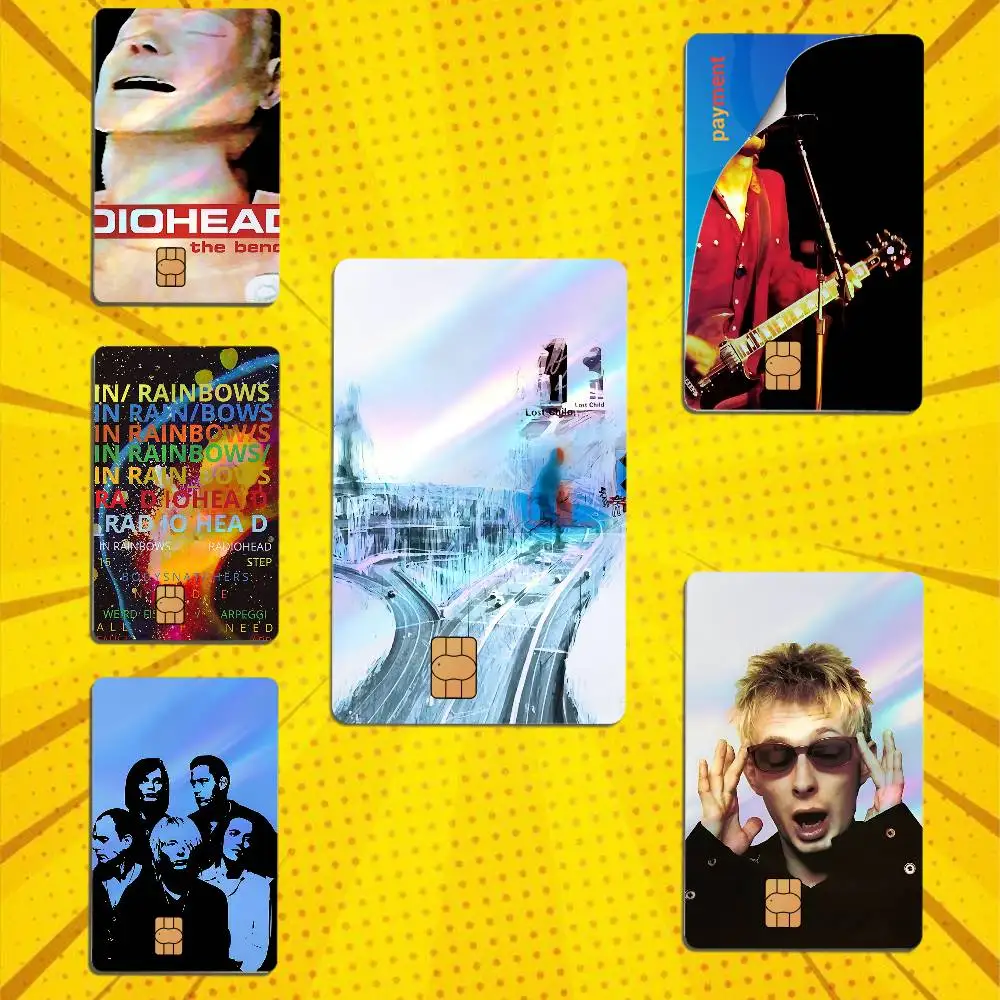 OK Computer Thom Yorke Radiohead High Quality Anime Laser PVC Sticker Film Skin Cover For Metro Debit Credit Card  Access Card