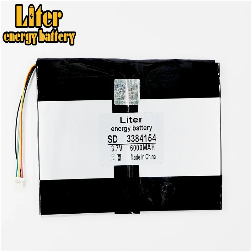 

5 thread 3384154 3.7V 6000mAH 337784*2 (polymer lithium ion battery) Li-ion battery for tablet pc 7 inch 8 inch 9inch