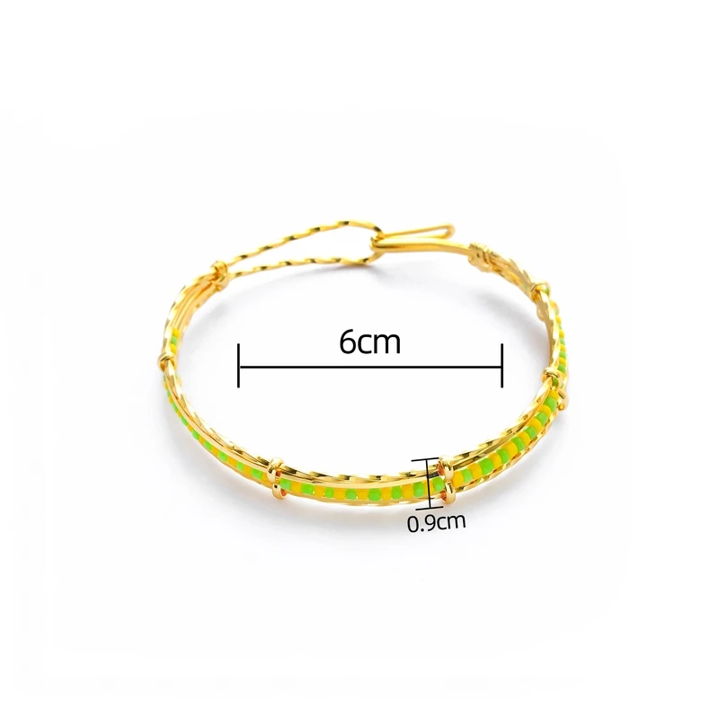 Wholesale New Stainless Steel Jewelry Green and Yellow Color Orula Bracelet Mix Beads Unisex Shango Ochun Bangle For Women