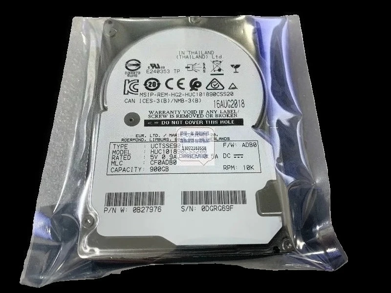 

HUC101890CSS200 Серверный жесткий диск Hitachi 900 ГБ SAS 12G б/у