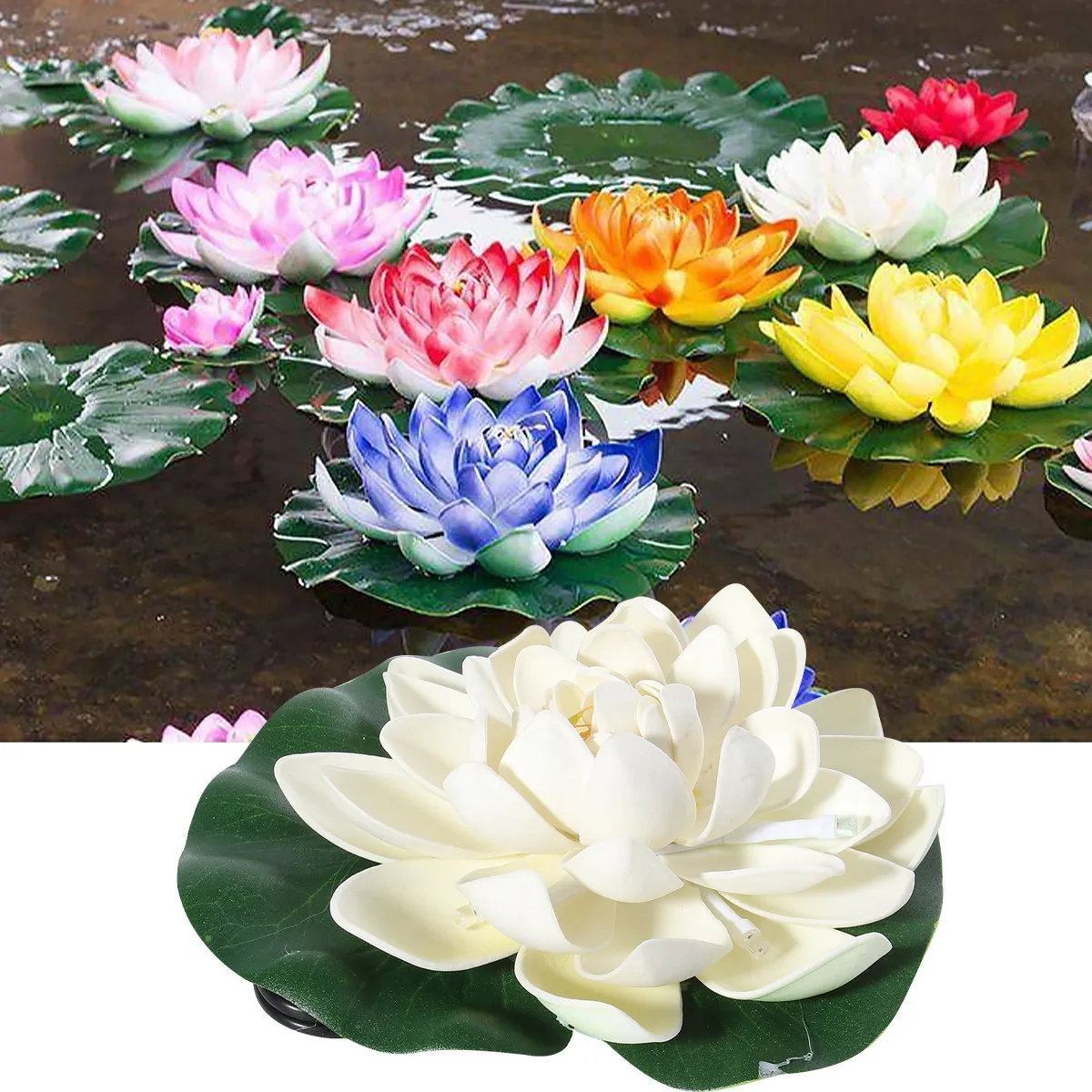LED Lotus Floating Light – Waterproof Pool, Garden & Pond Decoration for Indoor/Outdoor Ambiance