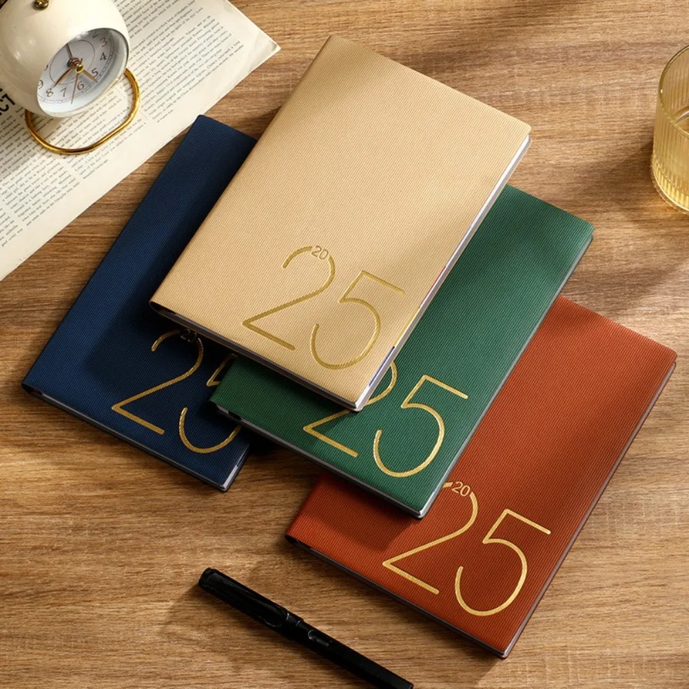 

Convenient A5 2025 Planner Notebooks 400pages 365 Days Diary Writing Pads 6 Colors Note Book 2025 English Agenda Stationery