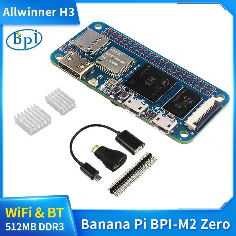 

Banana Pi M2 Zero Quard-core Singe Board 512MB DDR 3 SDRAM Development Board Mini HDMI-compatible Same as Raspberry Pi Zero W