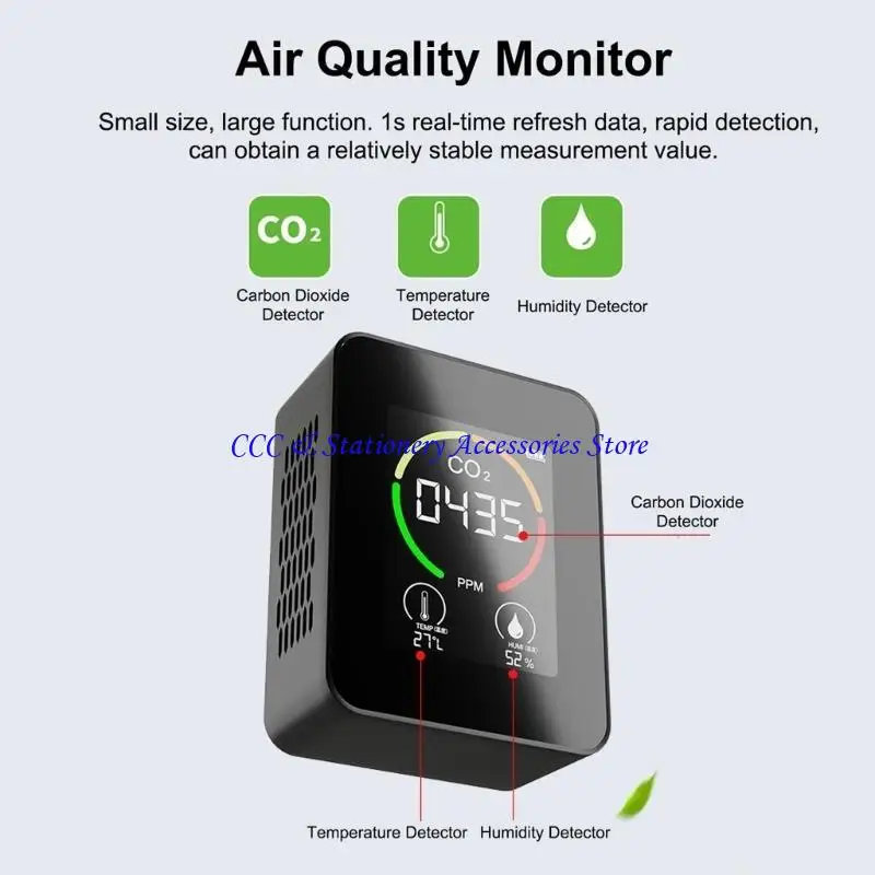 Q1JC CO-2 Monitor 3-in-1 كاشف ثاني أكسيد الكربون مراقبة جودة الهواء متعددة الوظائف