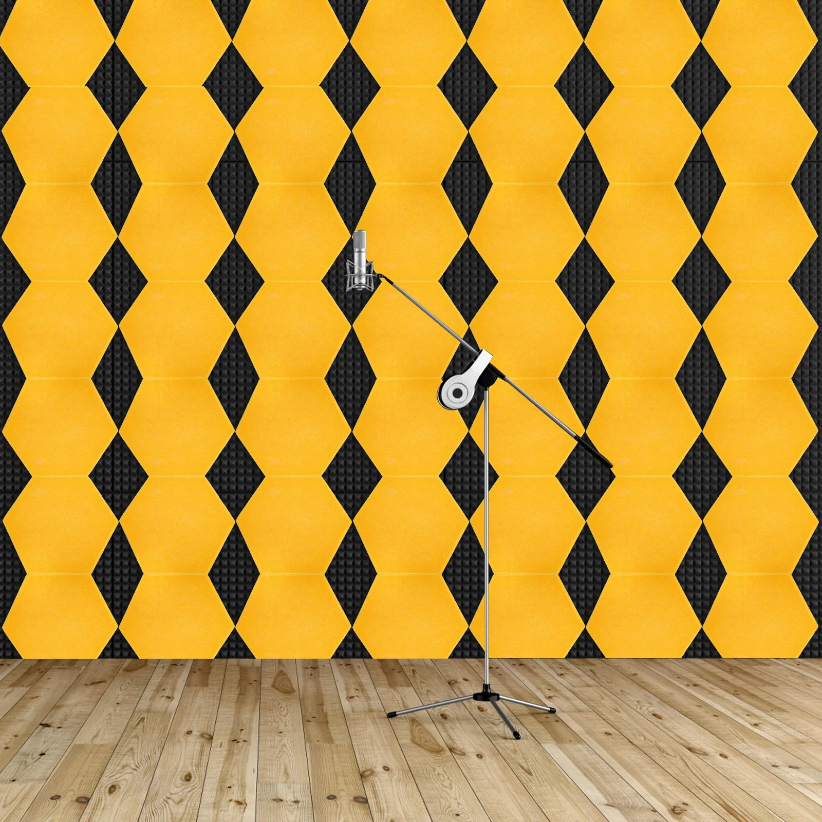 

5 pcs Sound Absorbing Panels Self-Adhesive Acoustic Board For Studio Ktv Gym School Sound Insulation Material Wall