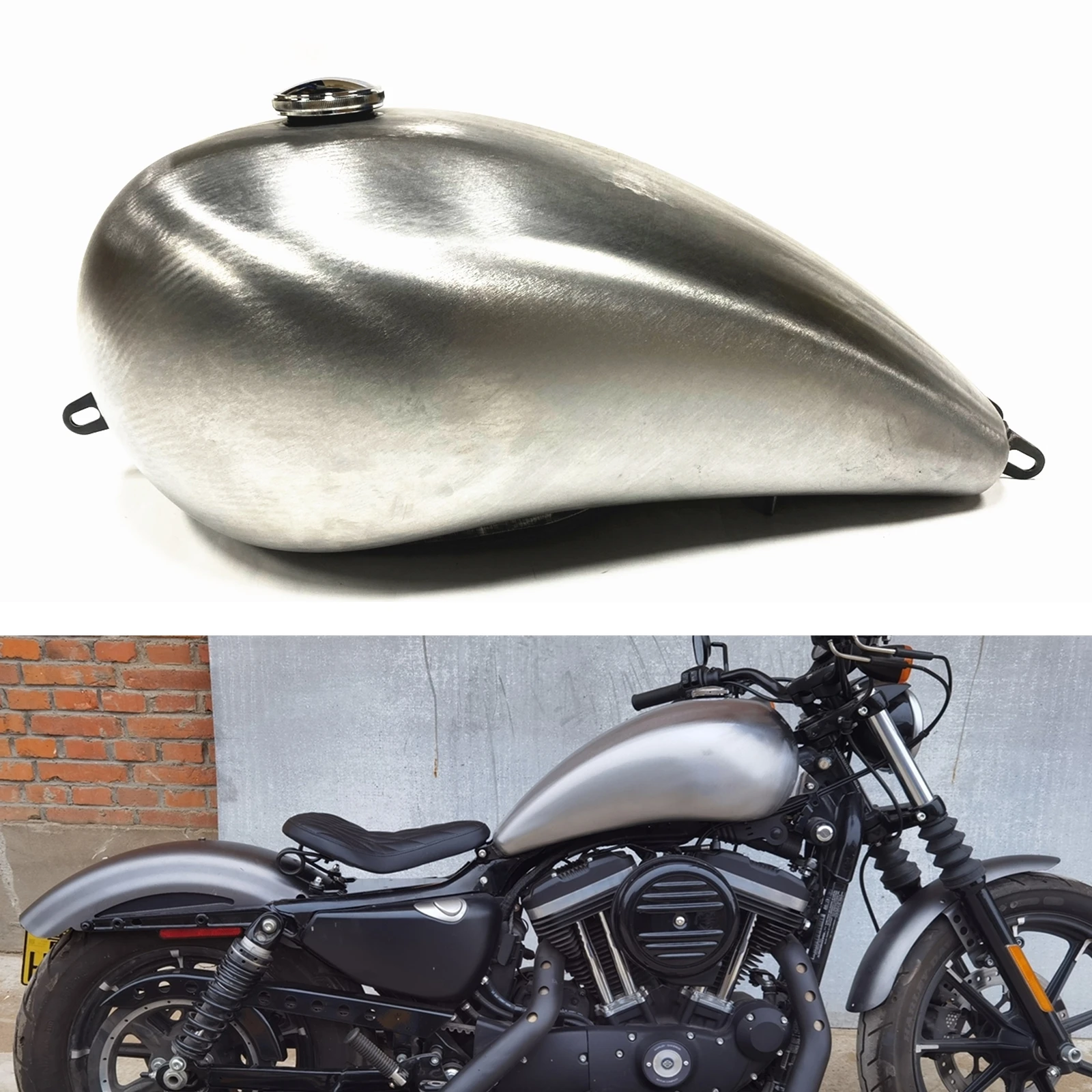 

Motorcycle 20L Petrol Gas Fuel Tank With Cap For Harley-Davidson Sportster XL 883 1200 48 Forty Eight XL1200X 2007-2022