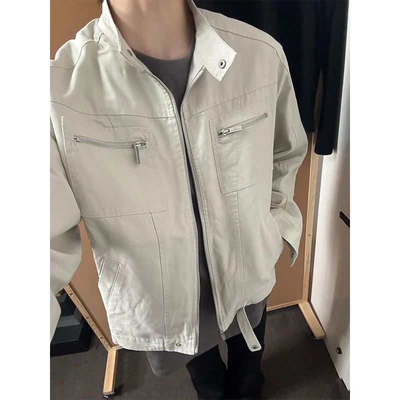 

Мужская куртка-ветровка в стиле Detroit Workwear, весна-осень, американский ретро-стиль, с воротником, молодежная, из полиэфирного волокна