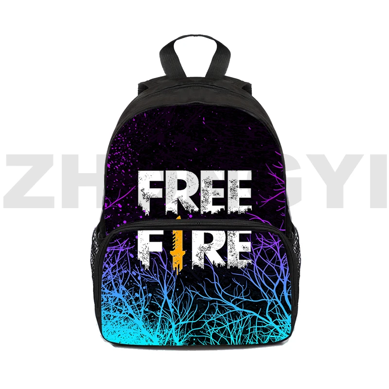 Free Fire Garena Schoolbag para Meninas Adolescentes, Sacos de Viagem, Laptop Bookbag, 3D Print, Hot Mochila para Mulheres, 16"