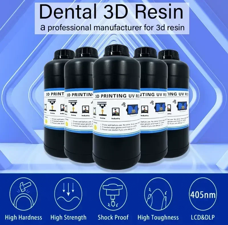 

1pc Denture Resins Pink Color 3D Dentals Liquid Resins 405nm for DLP LCD Printer/ Flesh Color/Dentals Orthodontics