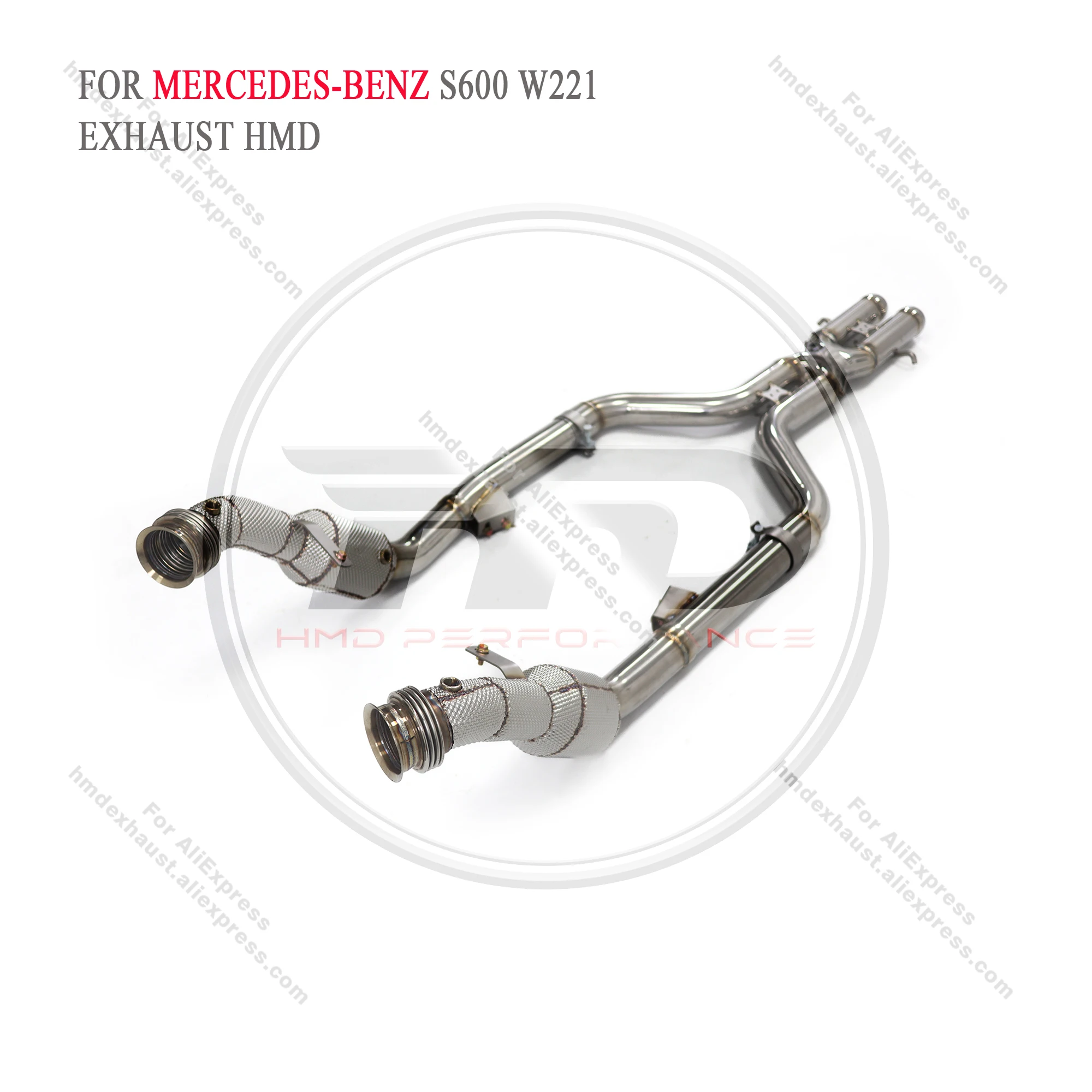 

HMD Downpipe for Mercedes Benz S600 W221 Exhaust Systems Stainless Steel High Performance Header Catalytic Car Accessories