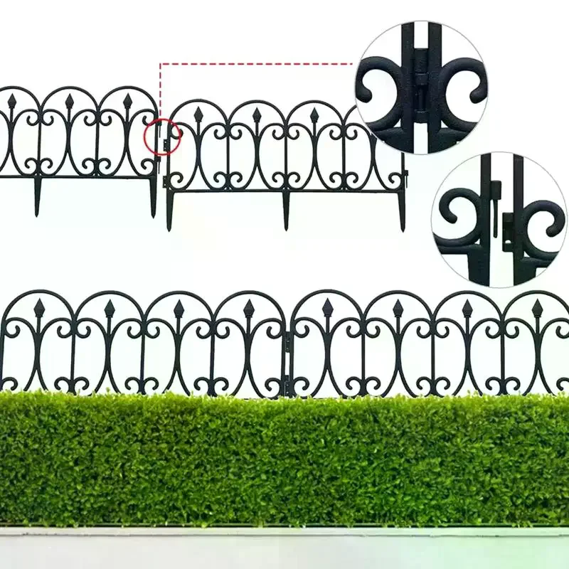 Decorative Garden Fence Outdoor Rustproof Landscape Wire Border Folding Patio Fences Flower Bed Fencing Barrier