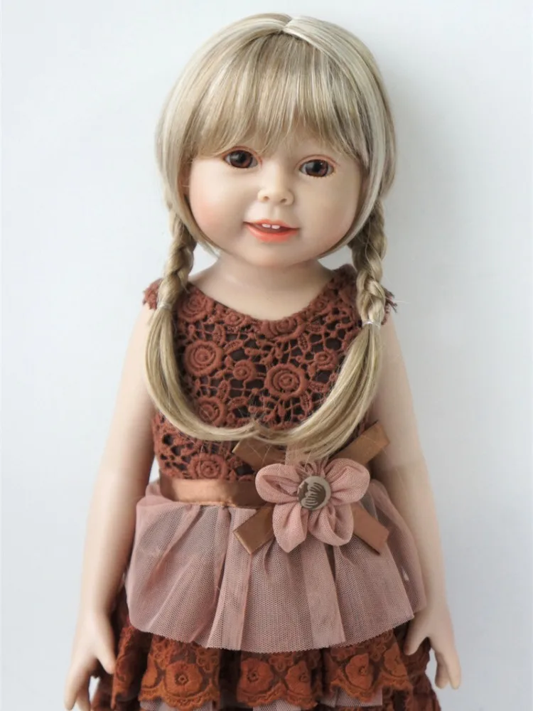 Jusuns BJD pelucas JD676 9-10 pulgadas 10-11 pulgadas 11-12 pulgadas doble cola de caballo trenza pelo sintético Mohair muñeca accesorios de moda