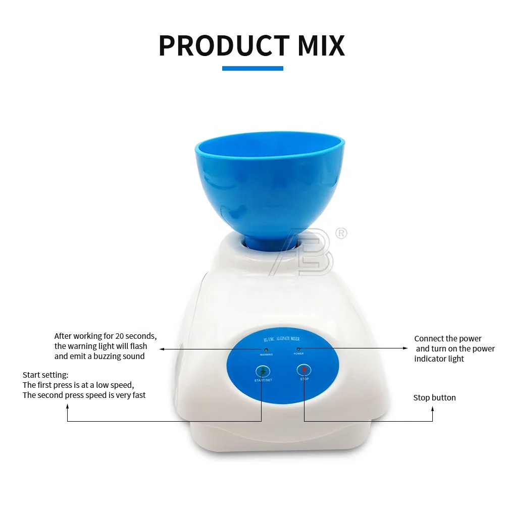 Dental Labor Ausrüstung Druck Material Mixer Alginat Automatische Mixer Container Dental Alginat Mixer Maschine