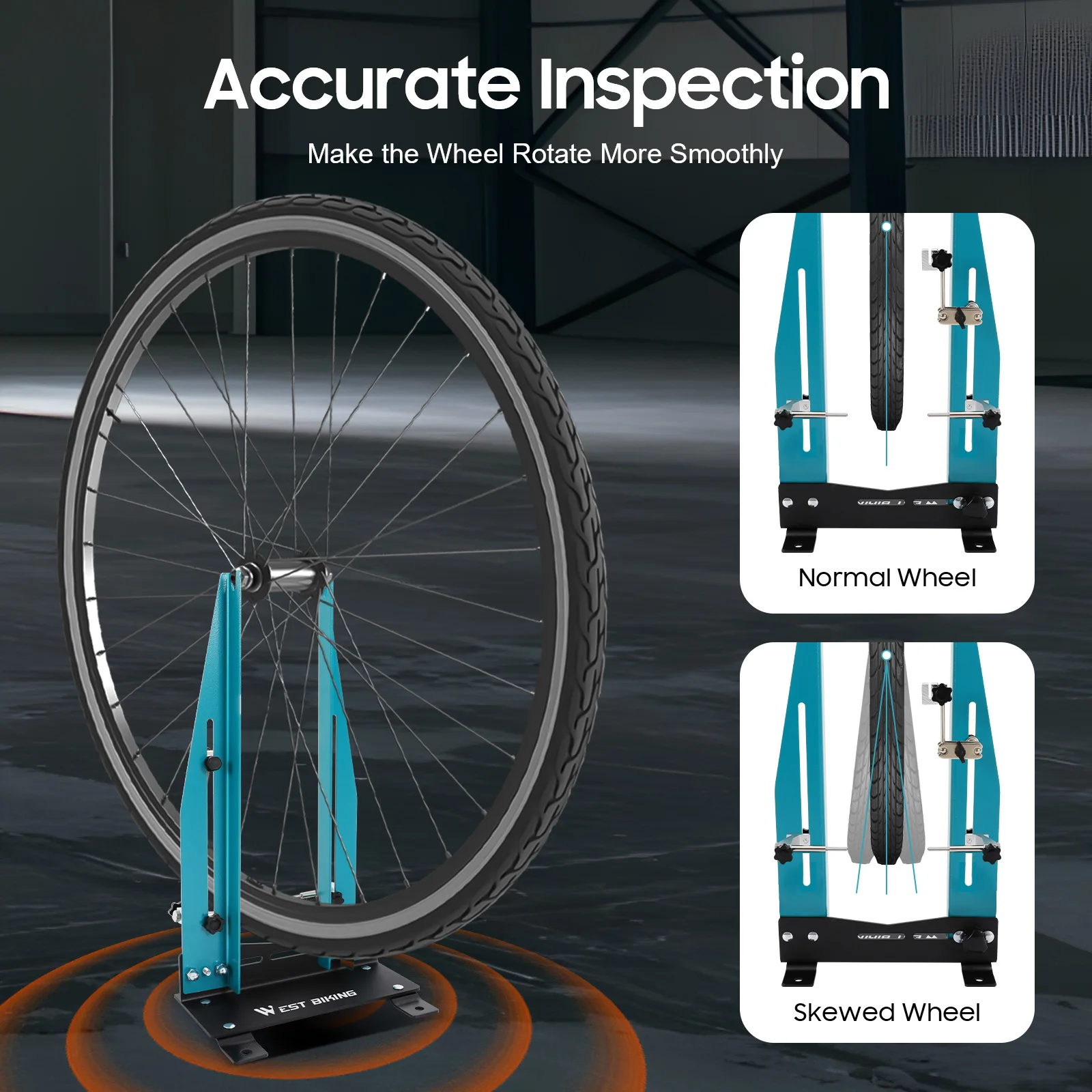 

Adjustable Bicycle Wheel Truing Stand for Mountain Road Bike 275 29 Inch Compatible with Disc Brake Professional Repair Tool Kit