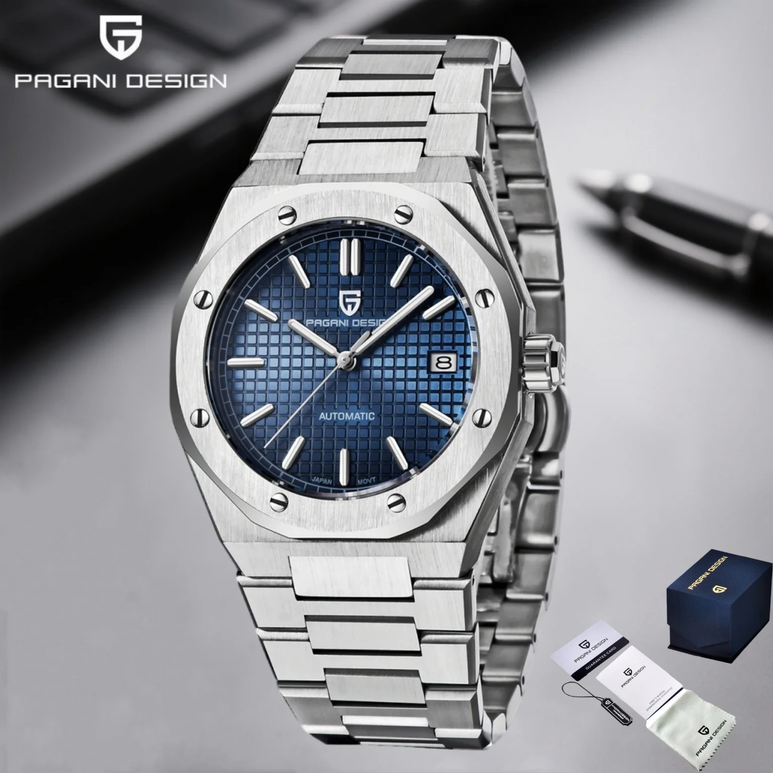 Pagani design 2025 novo relógio mecânico masculino miyota 8215 retro negócios vidro safira luminoso aço inoxidável reloj hombre